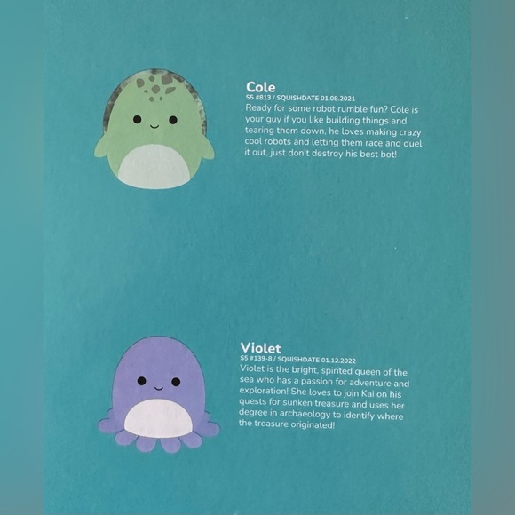 8 5” Sea Life Kellytoy Squishmallows - Sealife Mini Pack 8 5” Squishmallow - Picture 12 of 16